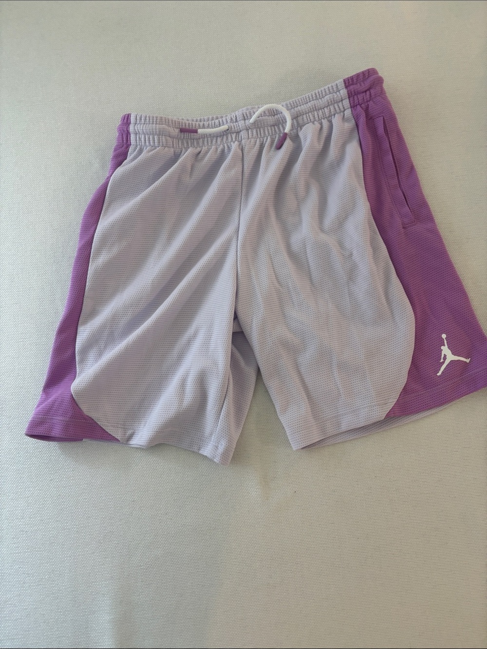Jordan Lavender and Purple Kids Mesh Athletic Shorts